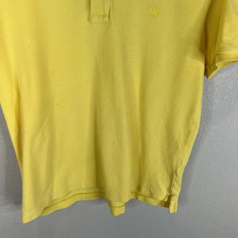 Ralph Lauren Men's Golf Polo Shirt Short Sleeve Collared Button Yellow Size‎ M